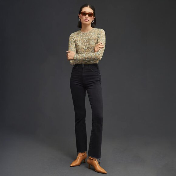 Anthropologie MOTHER The Hustler Ankle Fray in Encounters At Night - sz 27 - Picture 1 of 12